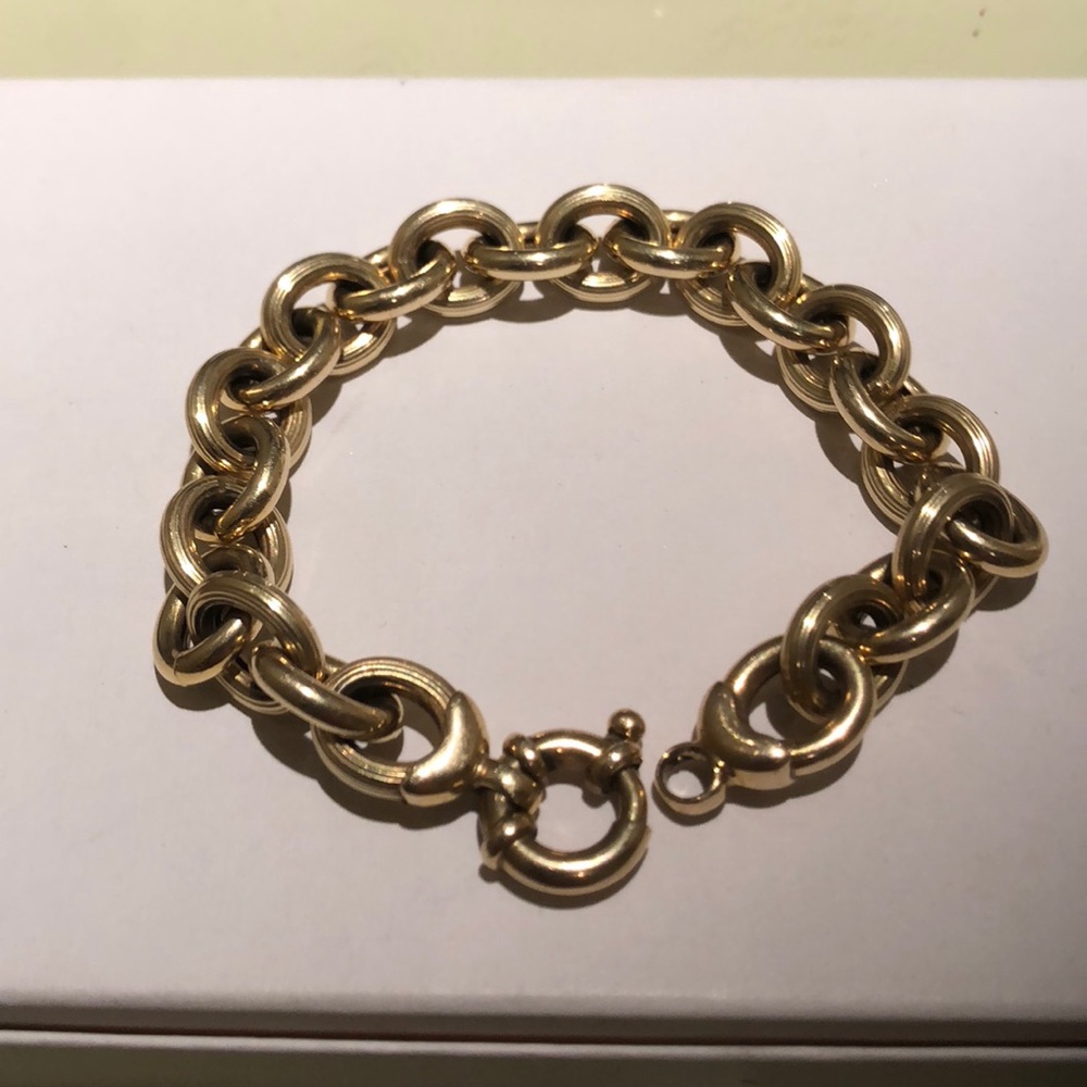 14k link bracelet